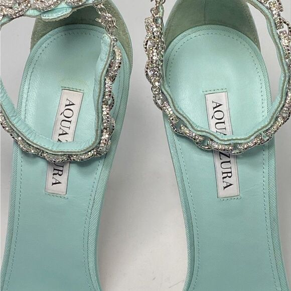 Aquazzura Love Link 105mm Embellished Sandals size 41 - Picture 13 of 16